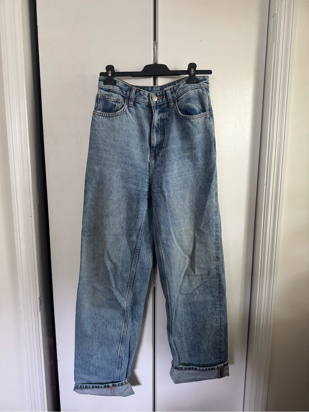 Zara Light Wash Straight Leg Jeans